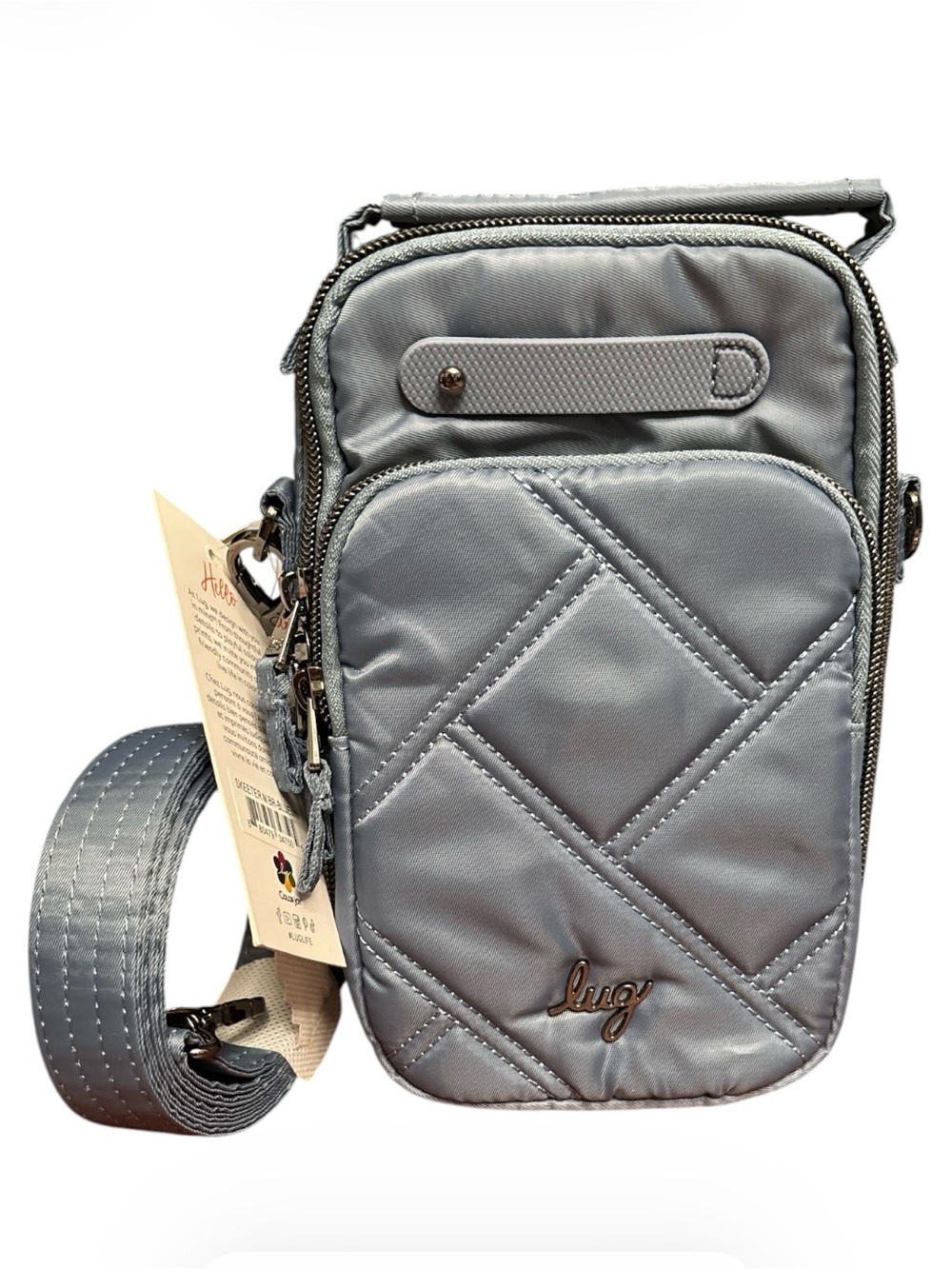 NWT Lug Skeeter Mini Bridge Convertible Crossbody Bag - Metallic Blue